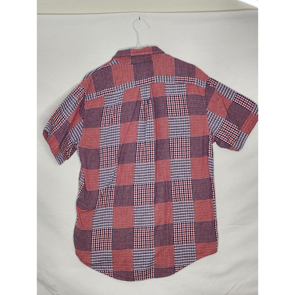 Brooks Brothers Men's Short‎ Sleeve All cotton patchwork Shirt Size Med. - Picture 2 of 4